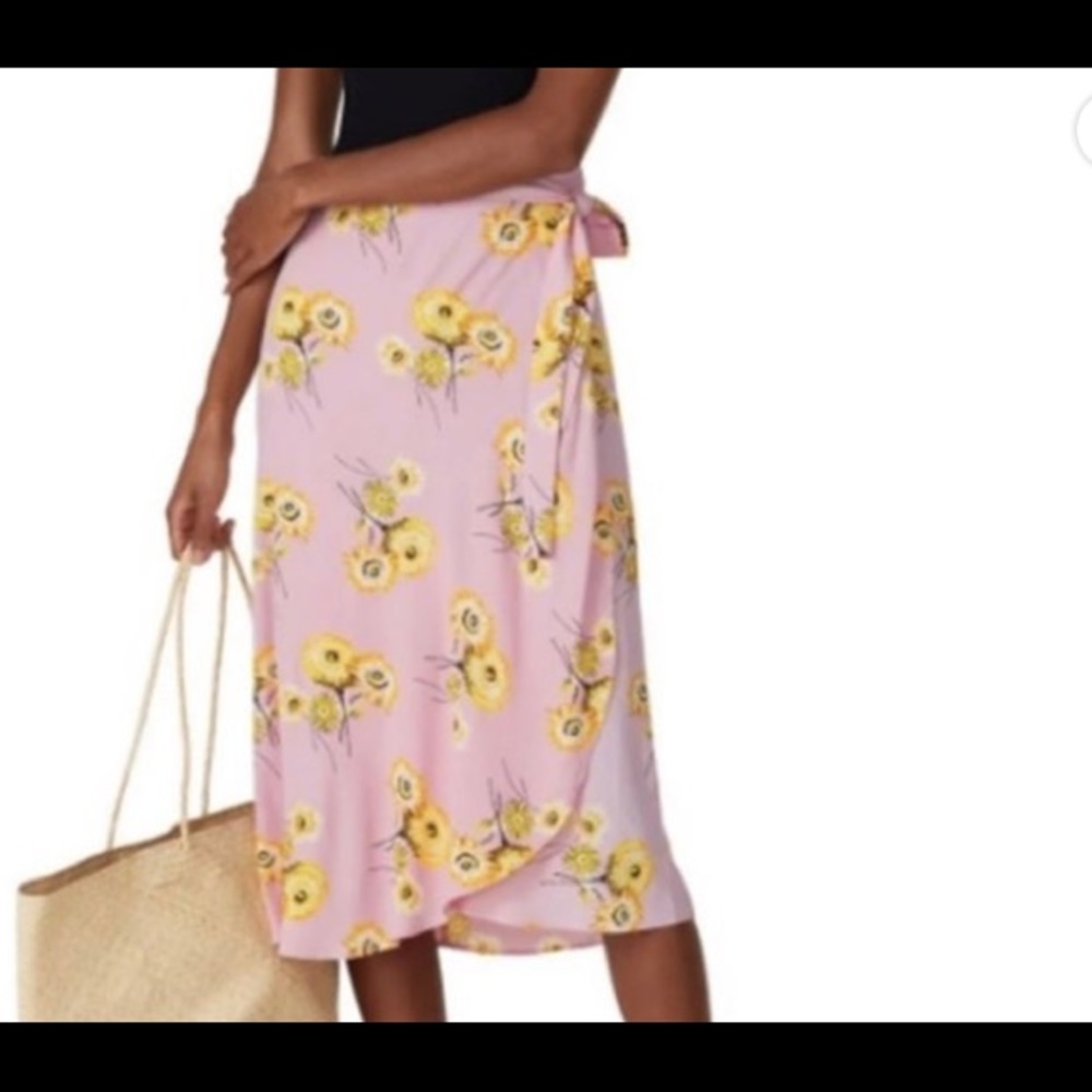 NWOT Madewell Wrap Midi Skirt in Dutch Dandelions